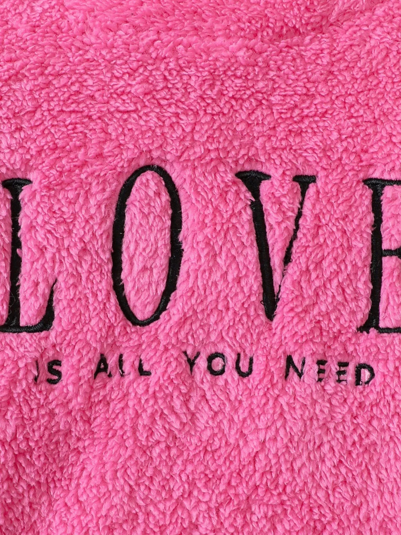 Trendsi Children's Love Round Neck Fuzzy Sweatshirt