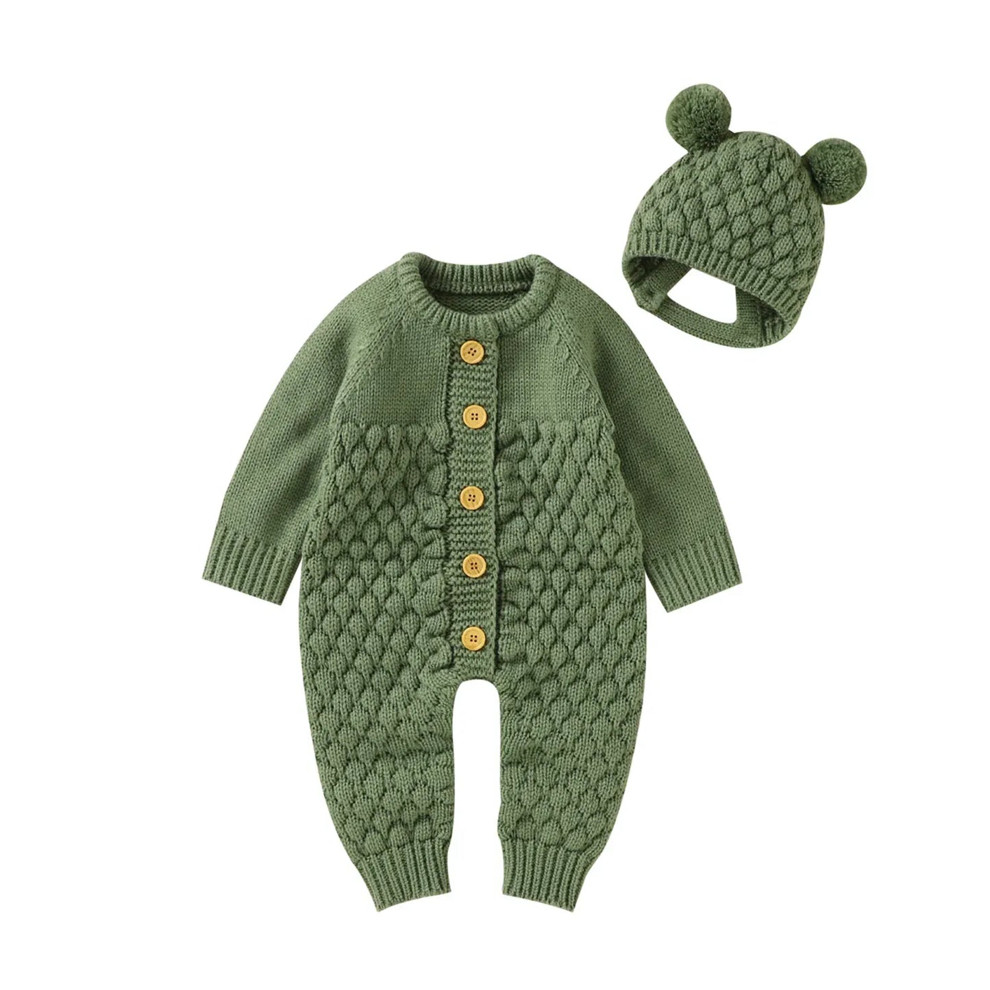 Trendy Kids Apparel Kids Clothing Baby 2PCS Winter Jumpsuit Outfits