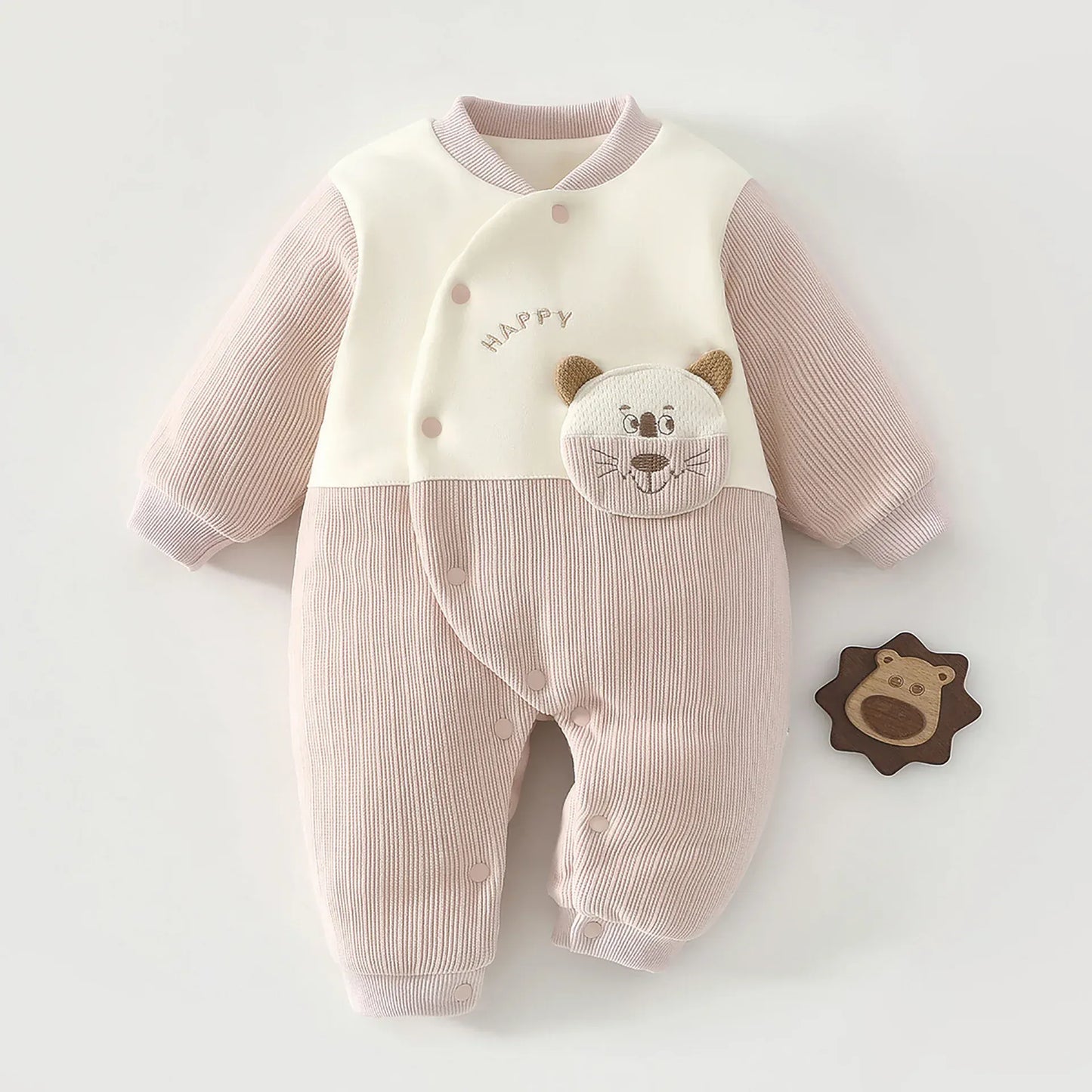 Trendy Kids Apparel Kids Clothing Baby Jumpsuit Clip Cotton Thick Autumn and Winter