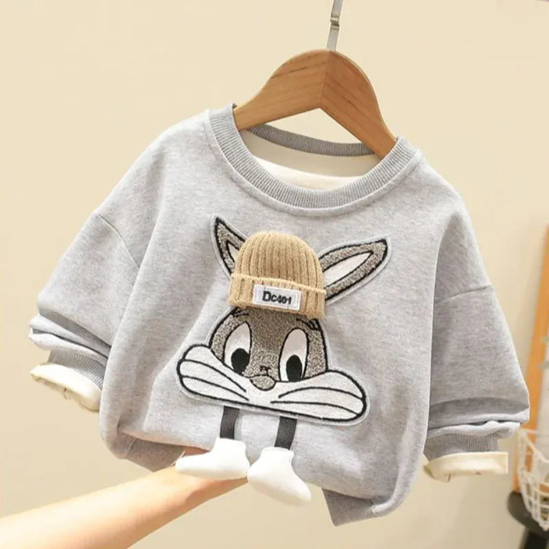 Trendy Kids Apparel Kids Clothing Boys' Autumn Cartoon Print Pullover & Pants Set
