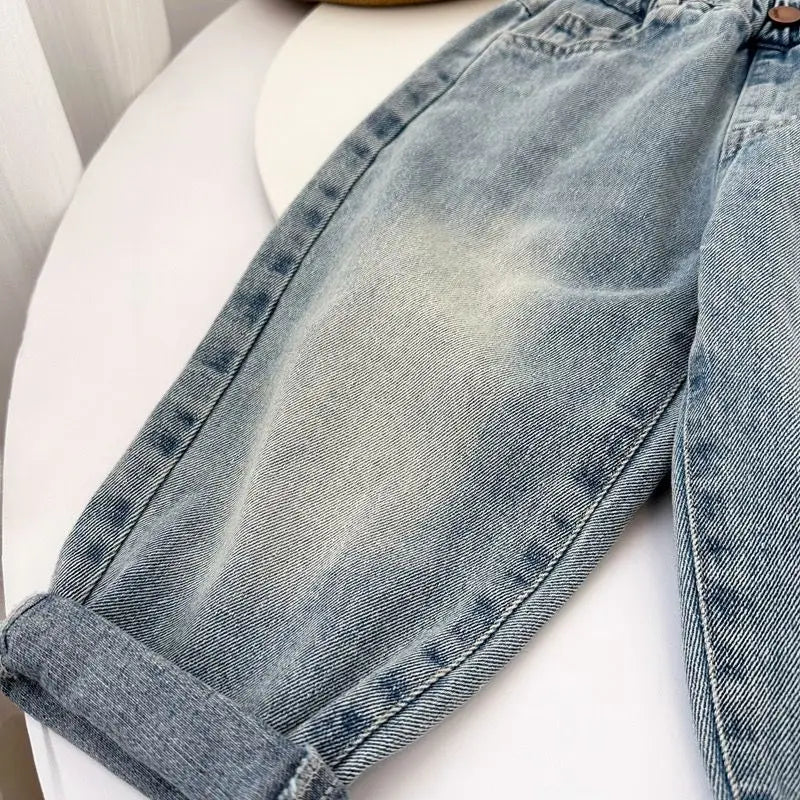 Trendy Kids Apparel Kids Clothing Boys Casual Straight-Leg Denim Jeans