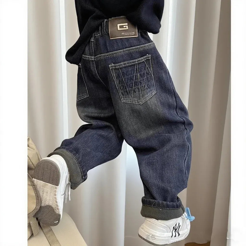 Trendy Kids Apparel Kids Clothing Boys Winter Padded Jeans
