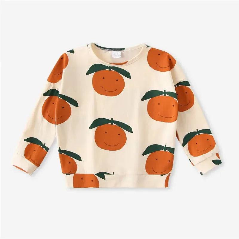 Trendy Kids Apparel Kids Clothing Girls' Cotton Cute Print Toddler Sweatshirt