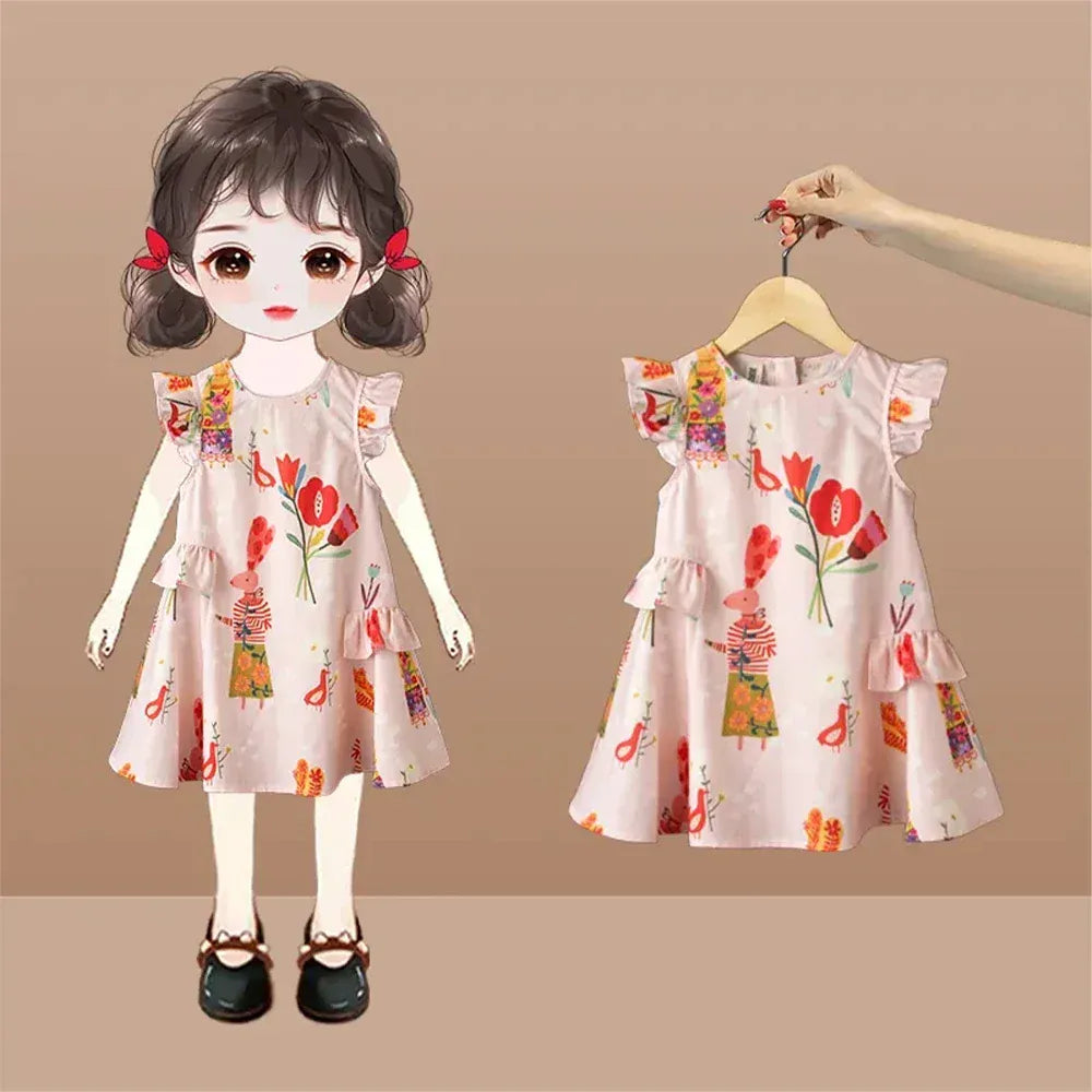 Trendy Kids Apparel Kids Clothing Girls Summer Flower Dress