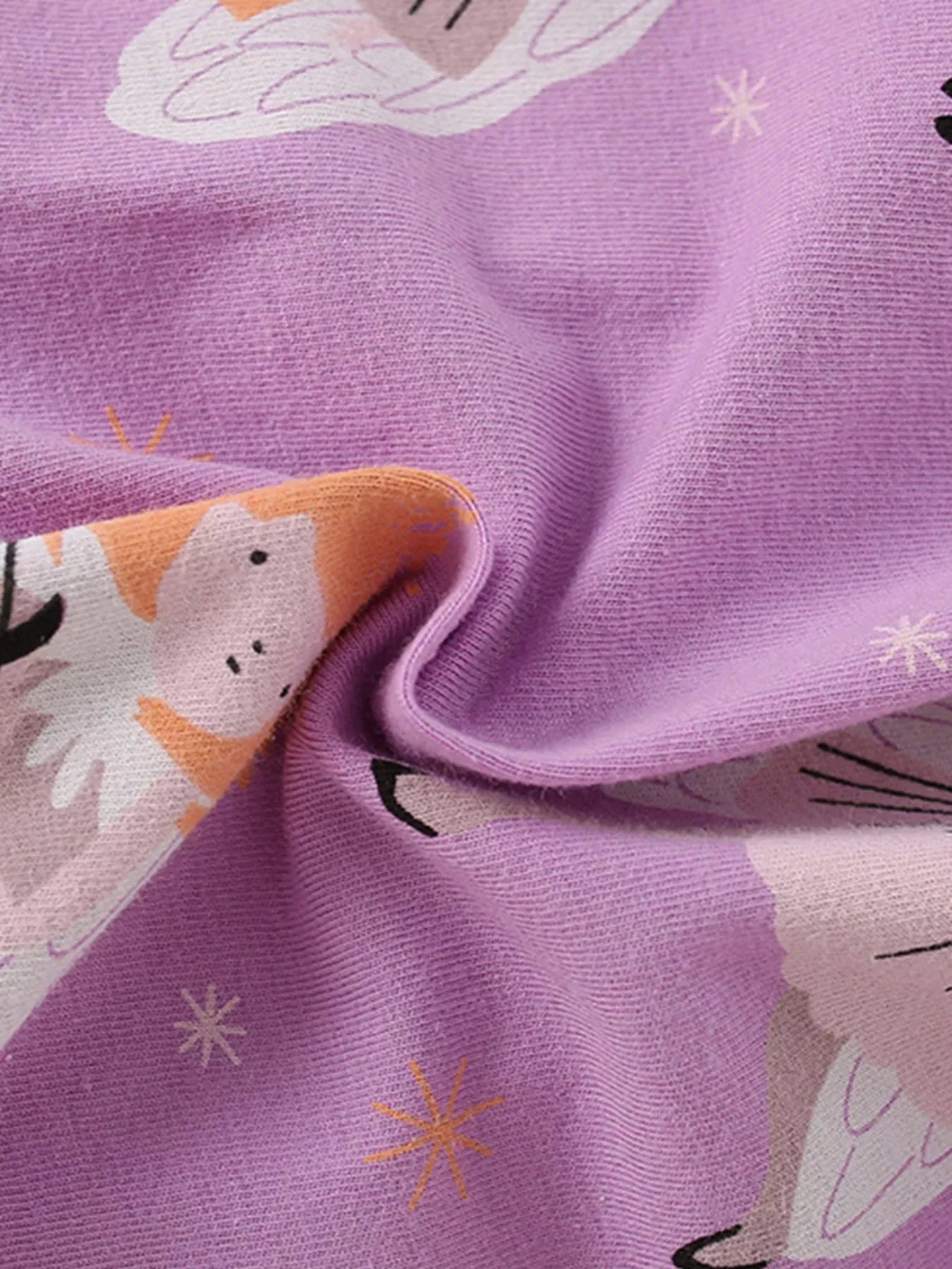 Trendsi Children's Angel Print Long Sleeve Casual Dress