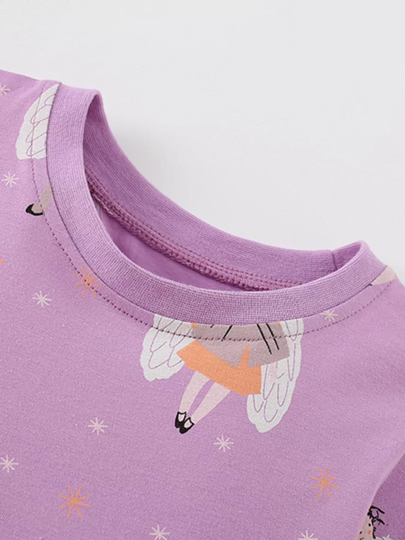 Trendsi Children's Angel Print Long Sleeve Casual Dress