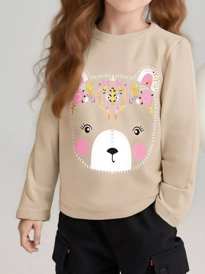 Trendsi Children's Bear Graphic Long Sleeve T-Shirt