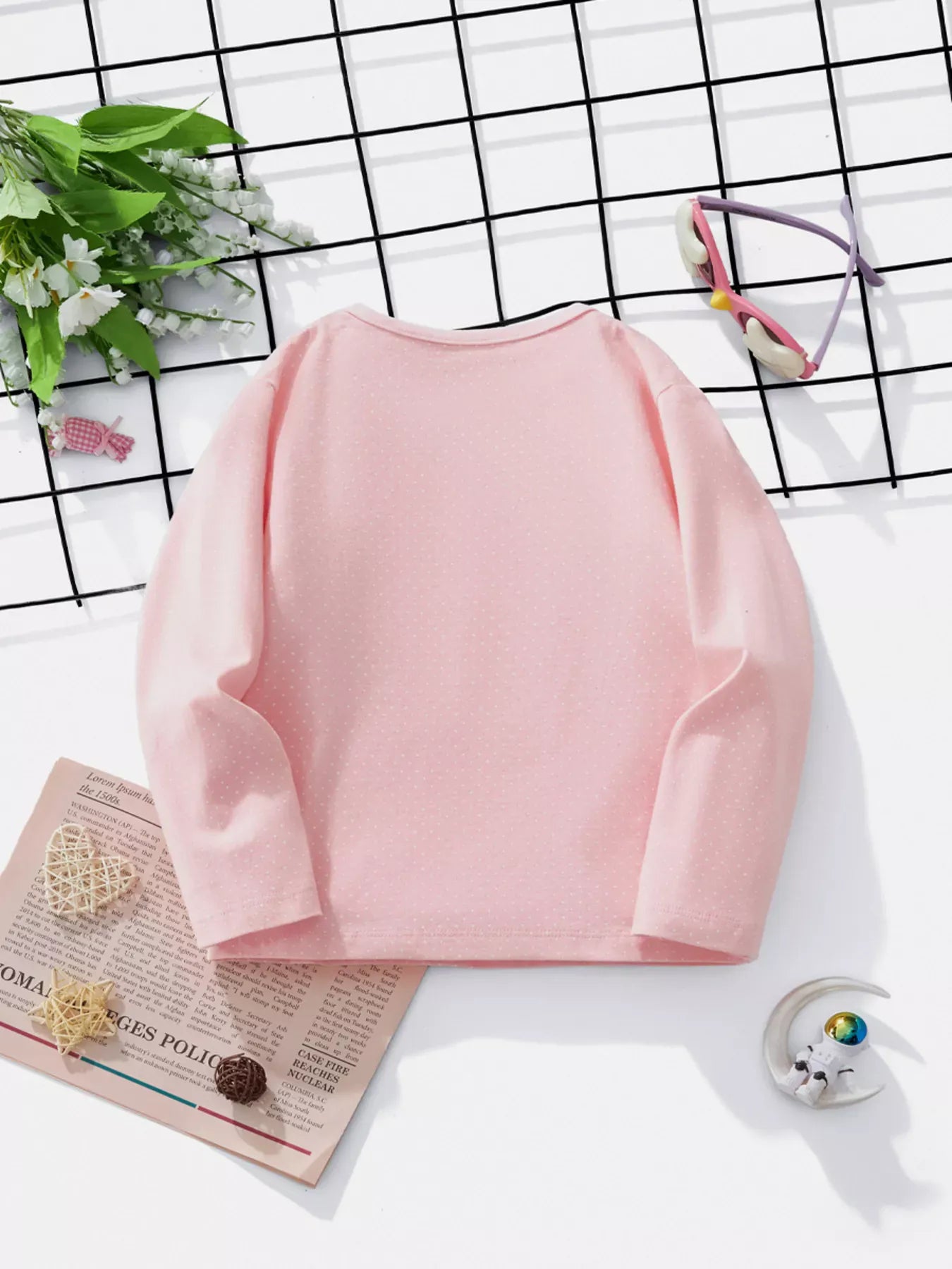 Trendsi Children's Bunny Ballerina Graphic Long Sleeve T-Shirt