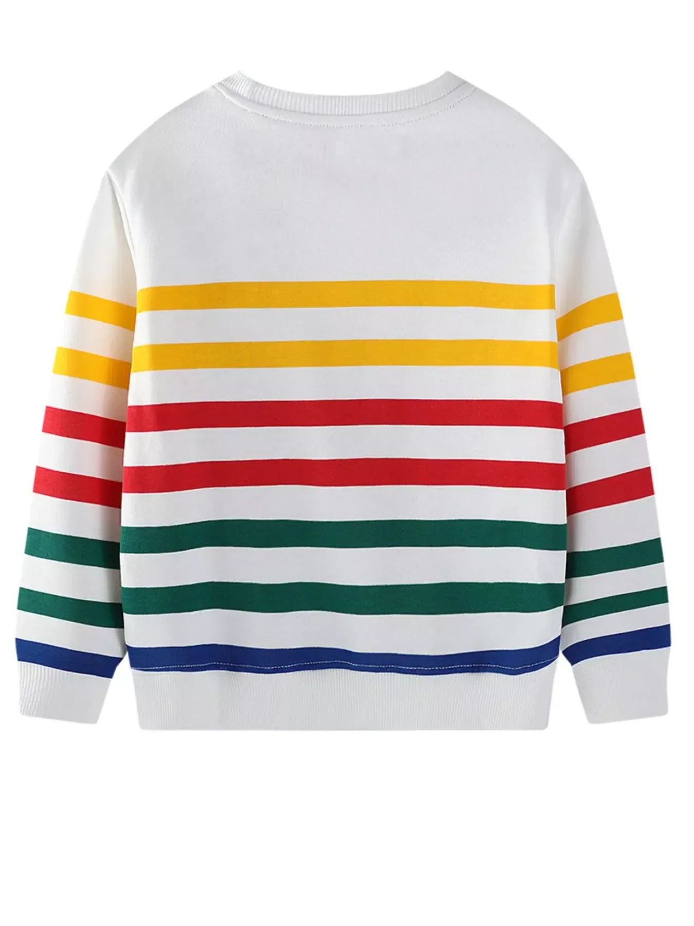 Trendsi Children's Cartoon Truck Striped Sweatshirt