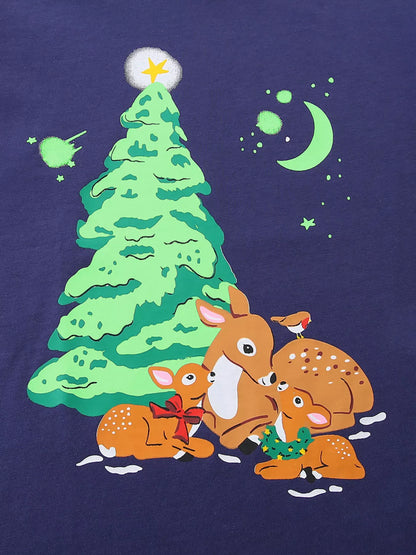 Trendsi Children's Christmas Deer Graphic Long Sleeve T-Shirt