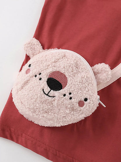 Trendsi Children's Cute Bear Bag Long Sleeve T-Shirt