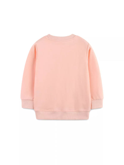 Trendsi Children's Cute Bunny Embroidered Round Neck Sweatshirt