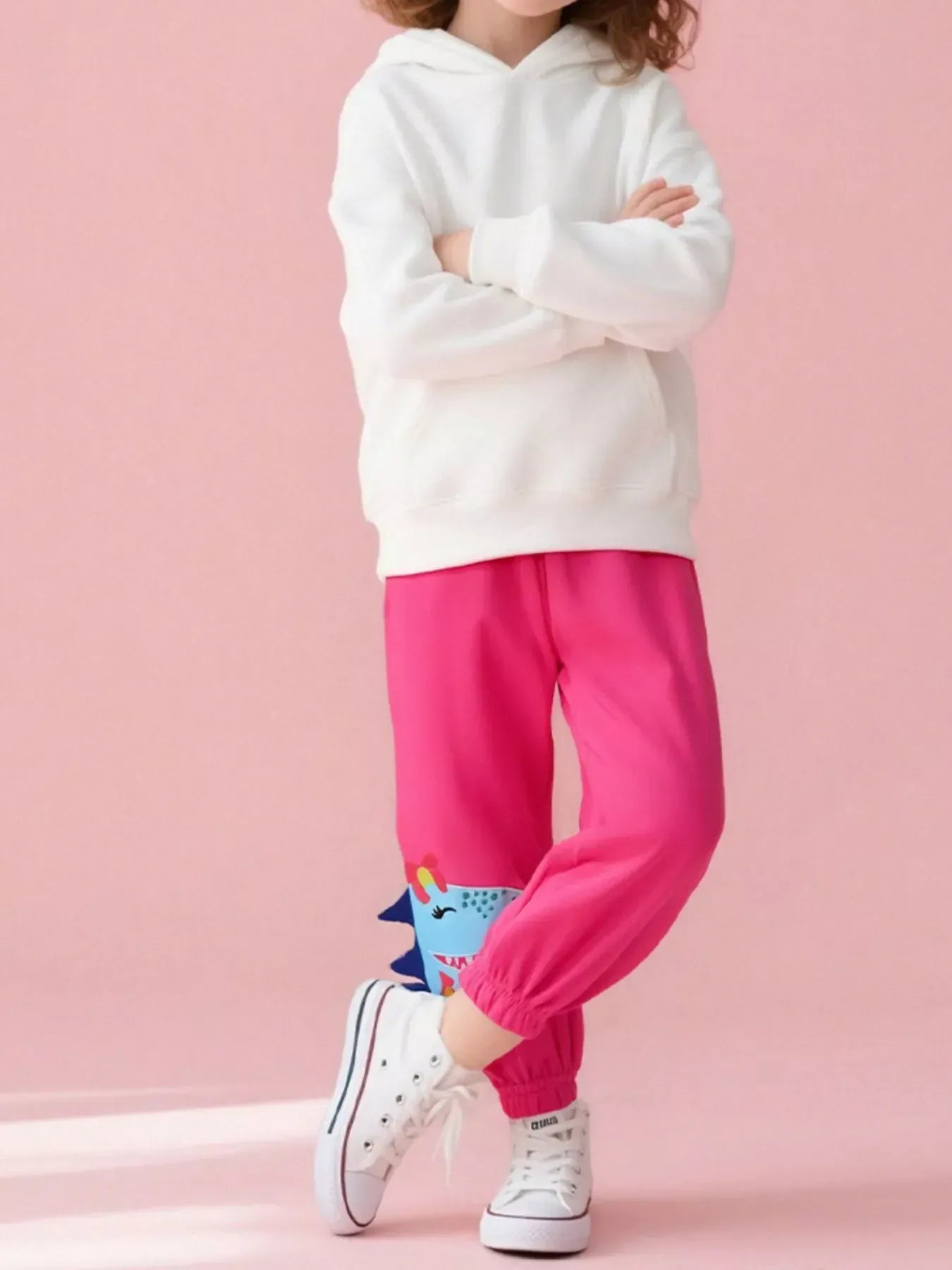 Trendsi Children's Dinosaur Drawstring Joggers