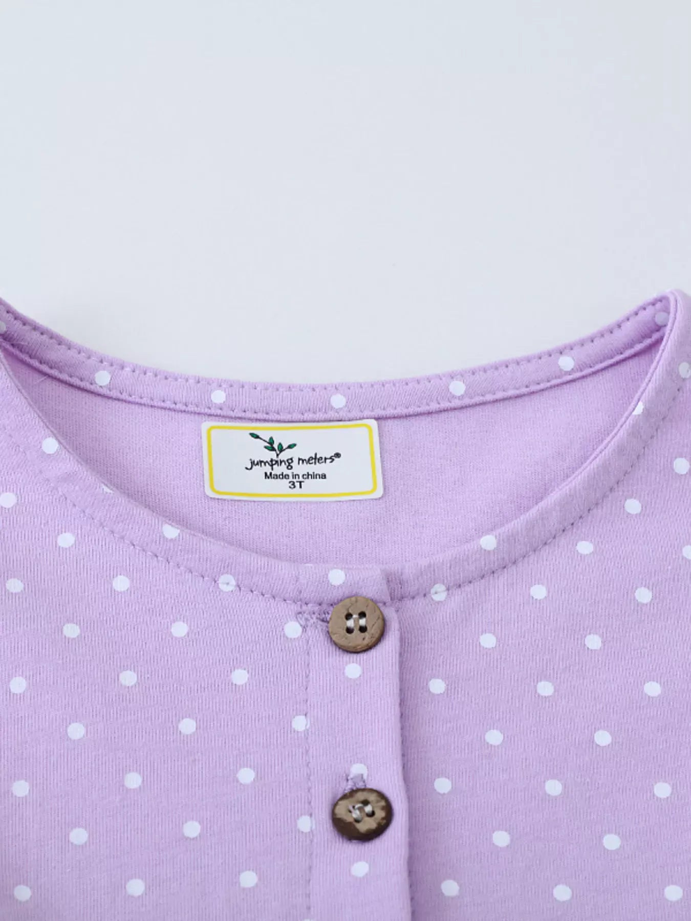 Trendsi Children's Dinosaur Embroidered Polka Dot Dress