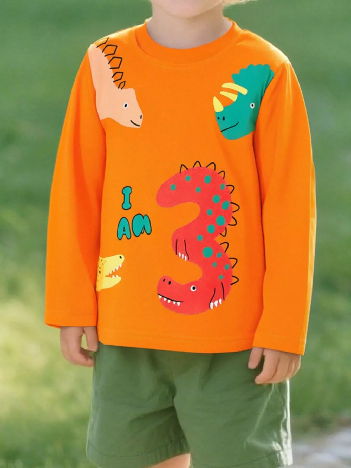 Trendsi Children's Dinosaur Print Long Sleeve T-Shirt