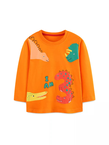 Trendsi Children's Dinosaur Print Long Sleeve T-Shirt