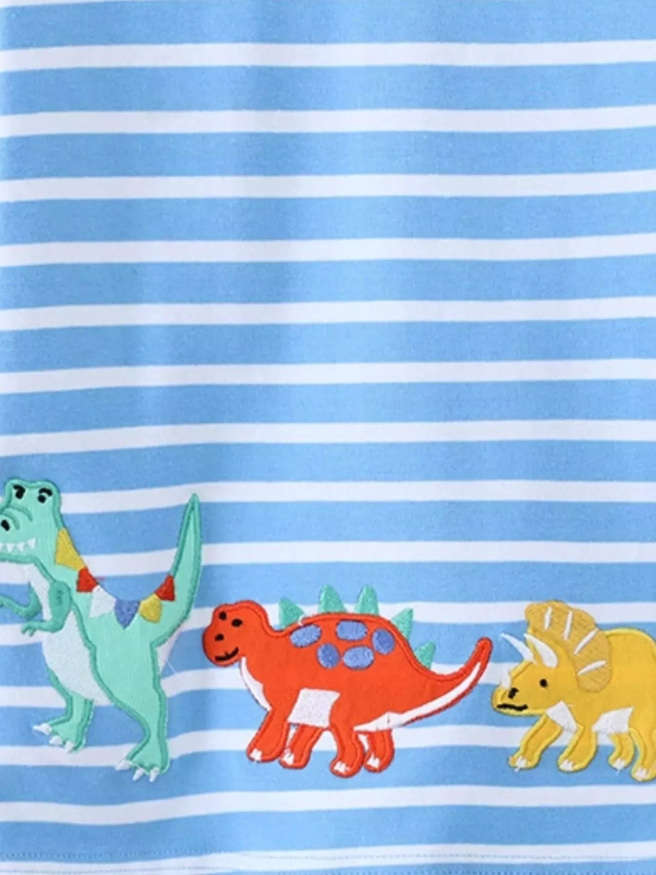 Trendsi Children's Dinosaur Striped Long Sleeve T-Shirt