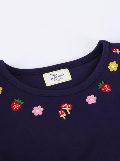 Trendsi Children's Embroidered Long Sleeve Casual Dress