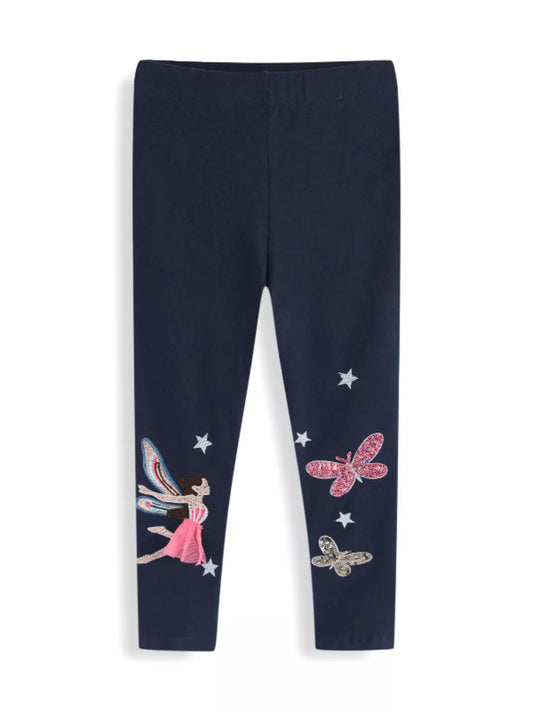 Trendsi Children's Fairy Embroidered & Sequin Butterfly Leggings