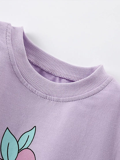 Trendsi Children's Floral Print Crew Neck Sweatshirt