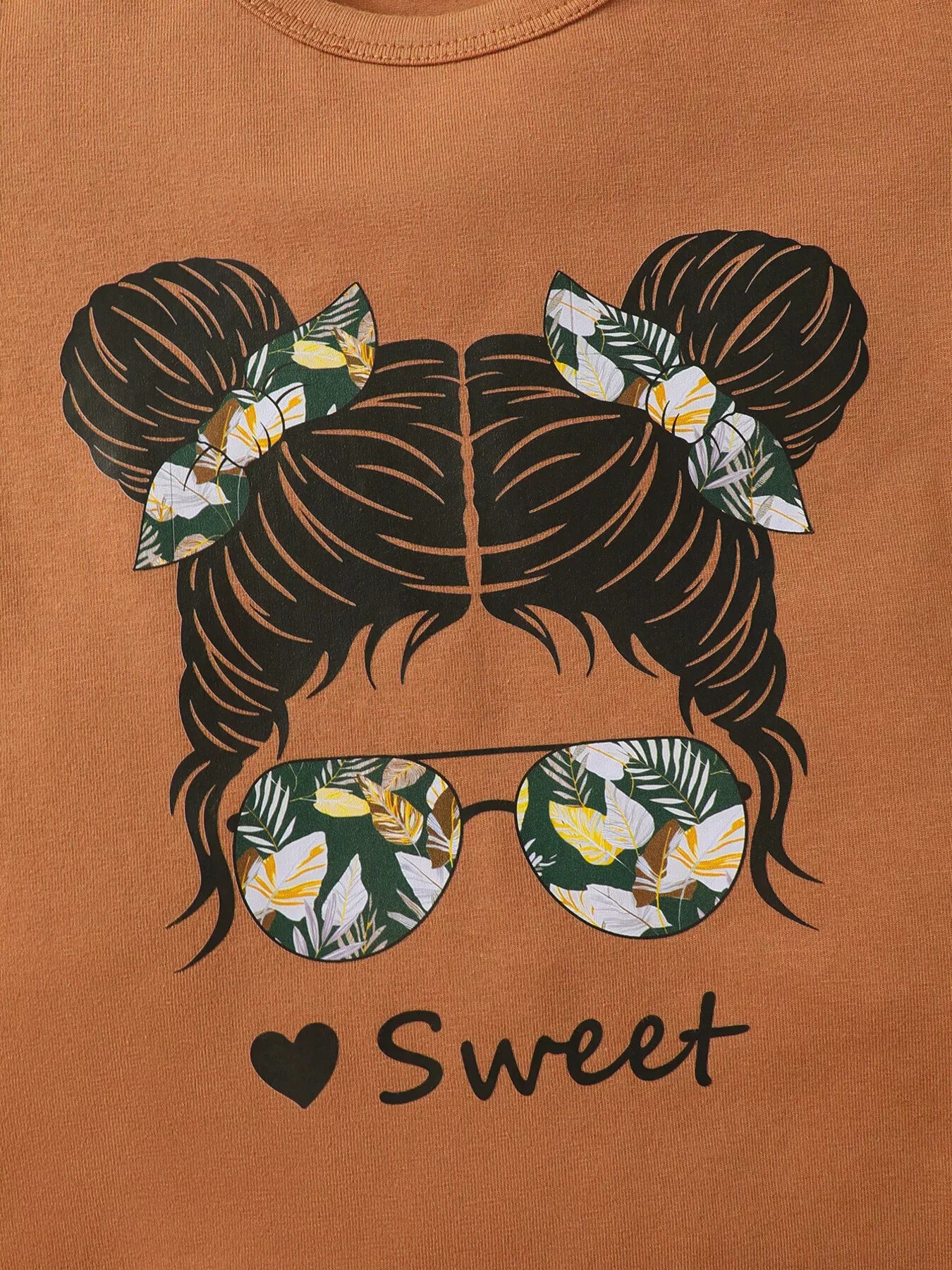 Trendsi Children's Graphic Top & Floral Pants Set