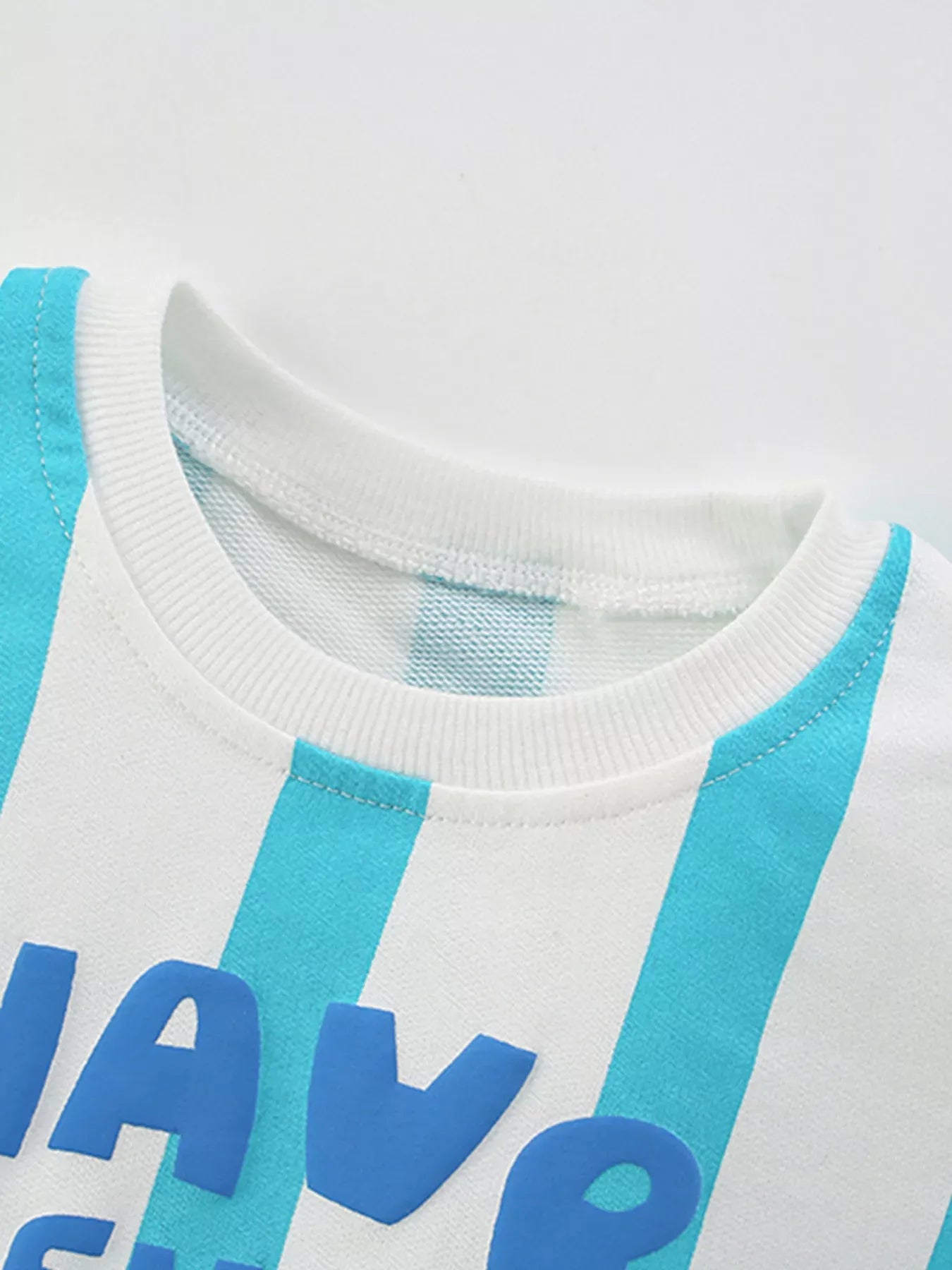 Trendsi Children's Have Fun Graphic Striped Sweatshirt