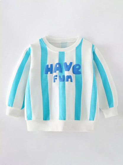Trendsi Children's Have Fun Graphic Striped Sweatshirt