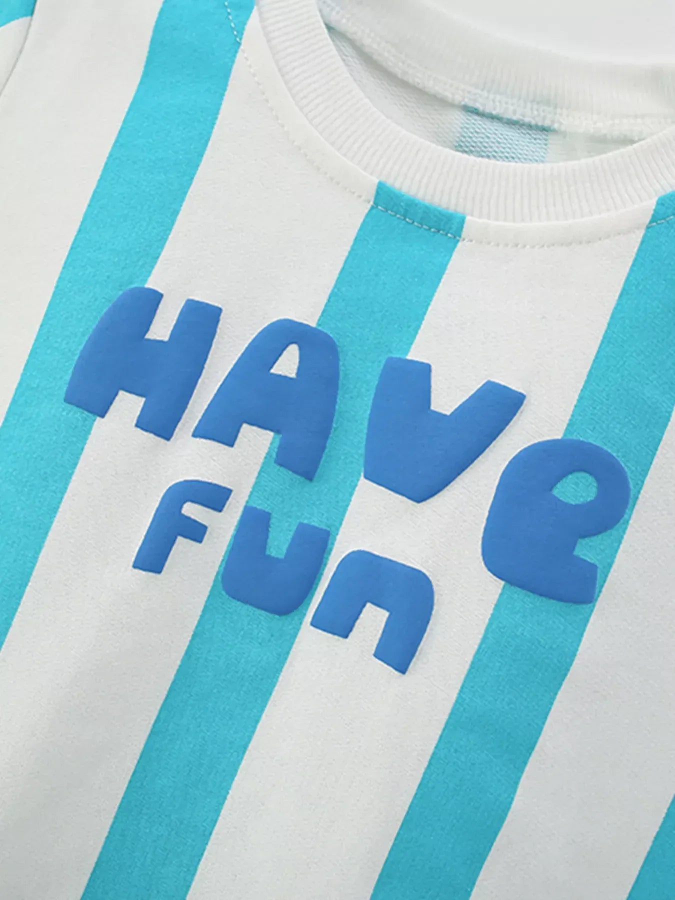 Trendsi Children's Have Fun Graphic Striped Sweatshirt
