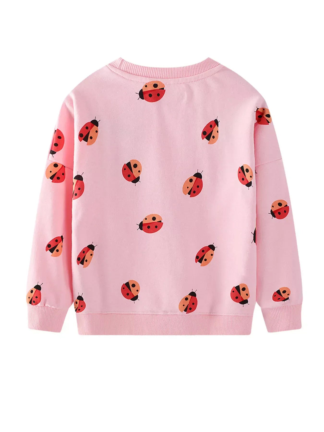Trendsi Children's Ladybug Print Crew Neck Sweatshirt