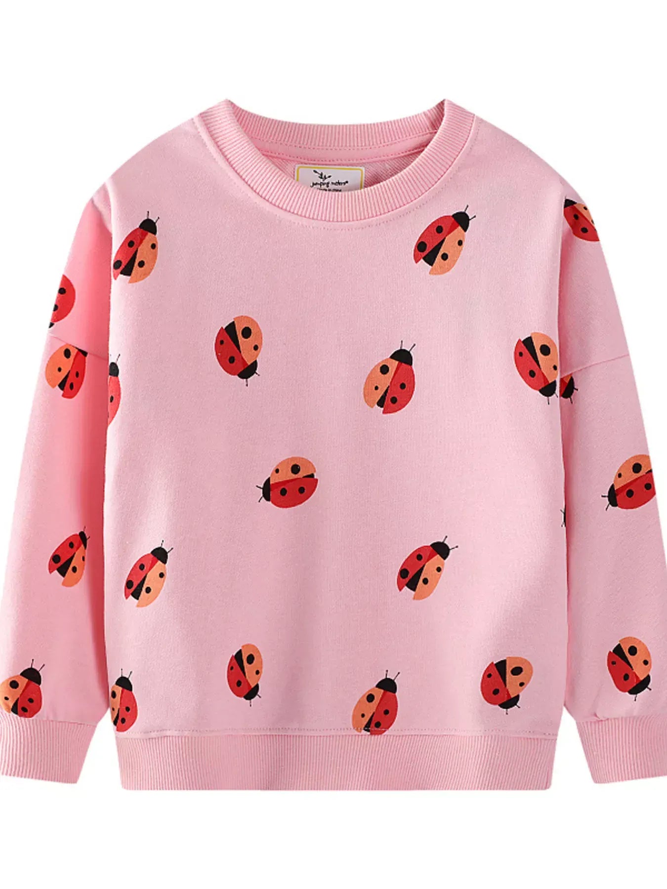 Trendsi Children's Ladybug Print Crew Neck Sweatshirt