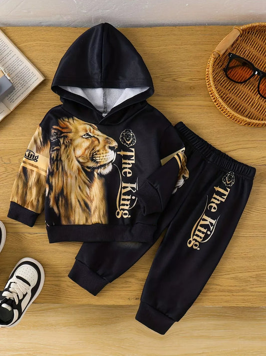 Trendsi Children's Lion King Print Hoodie and Pants Set