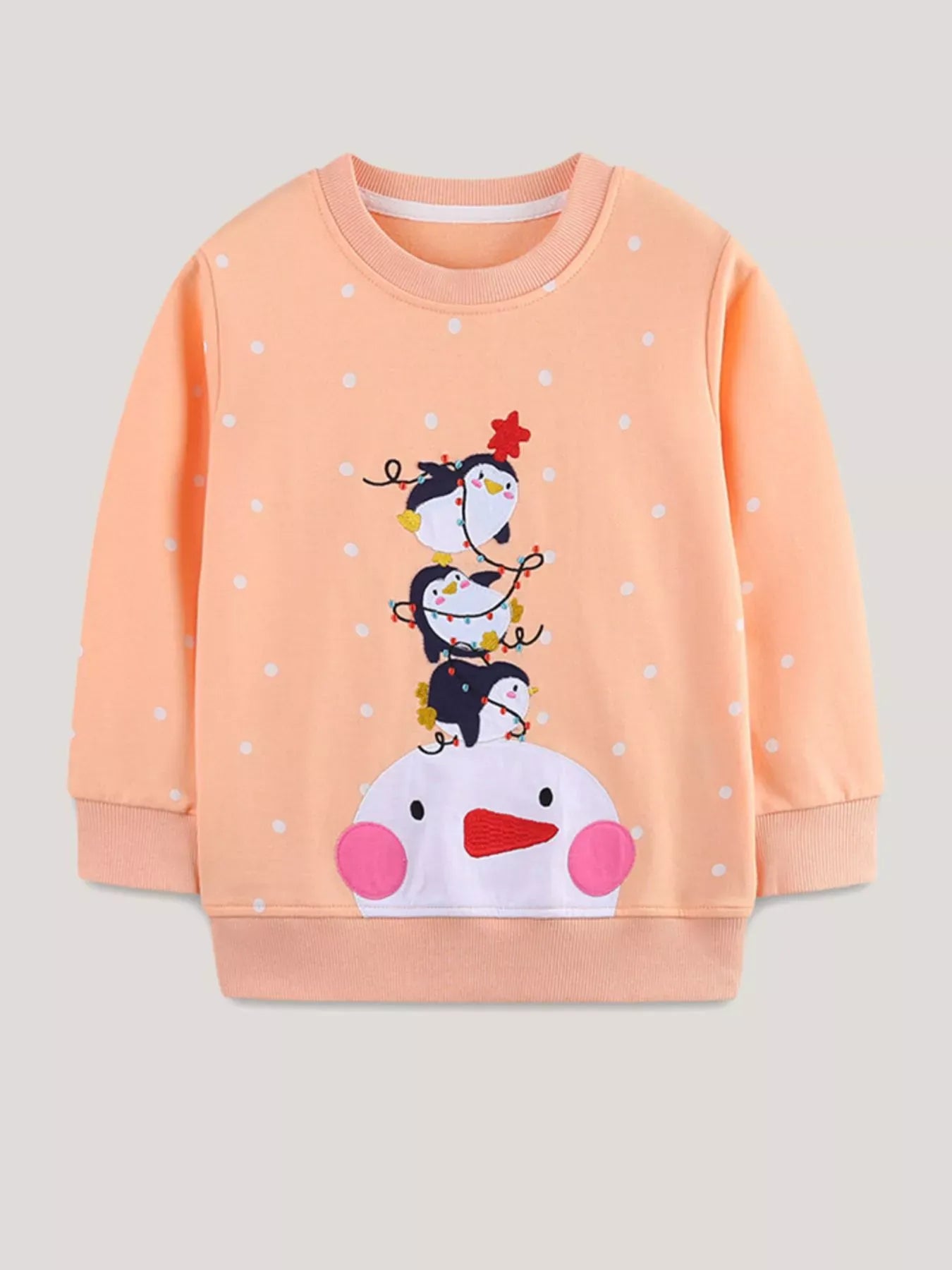 Trendsi Children's Penguin Round Neck Sweatshirt