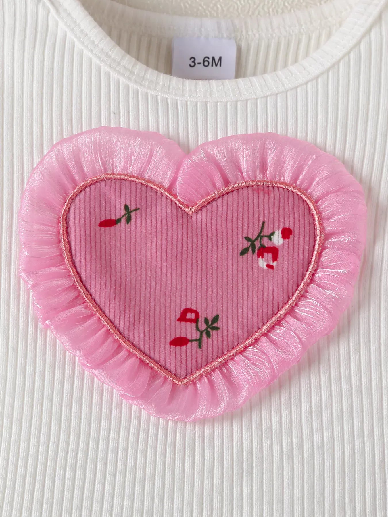 Trendsi Children's Ruffled Bodysuit and Floral Pants Outfit Set with Headband