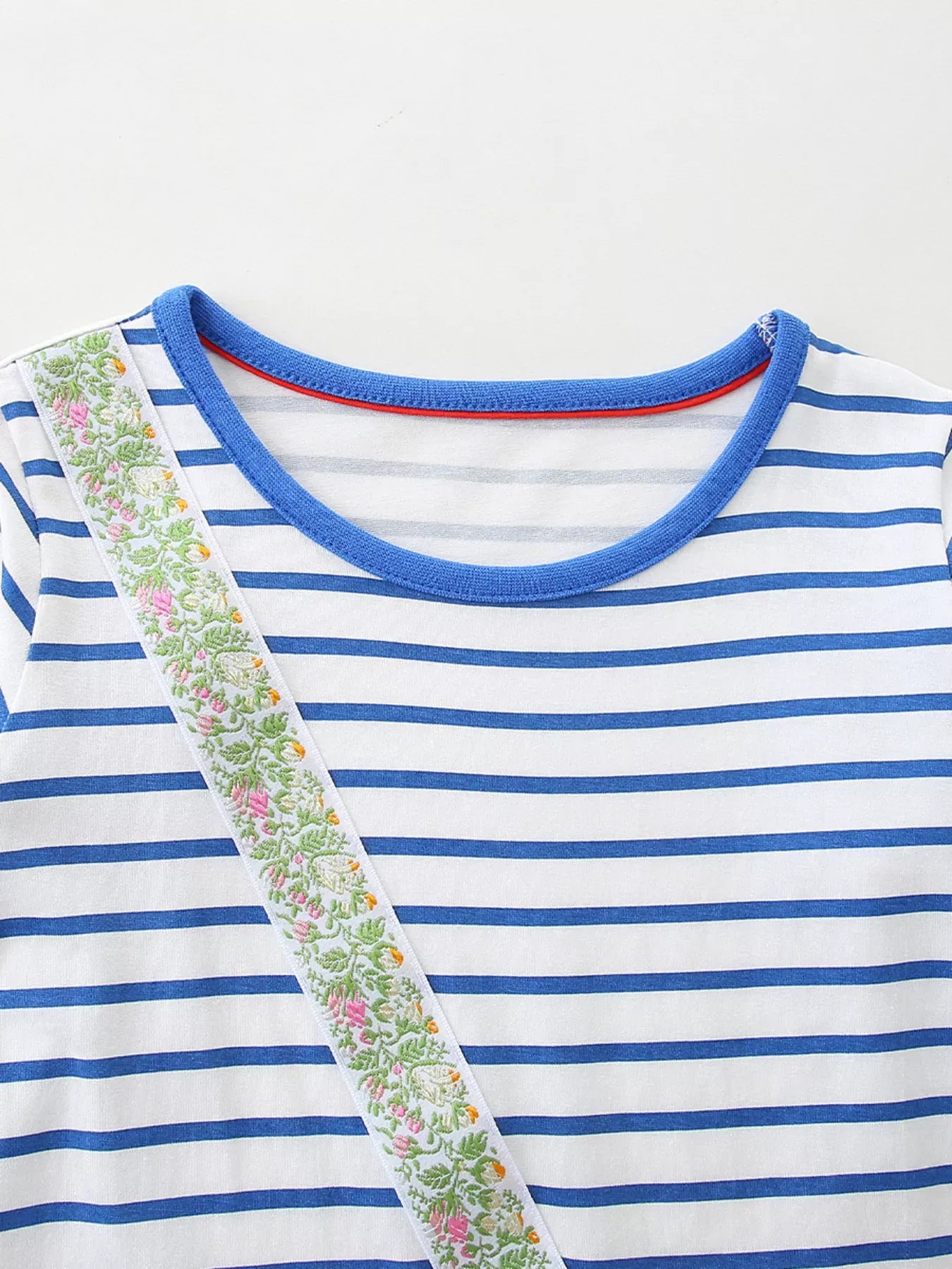 Trendsi Children's Strawberry Striped Long Sleeve Dress