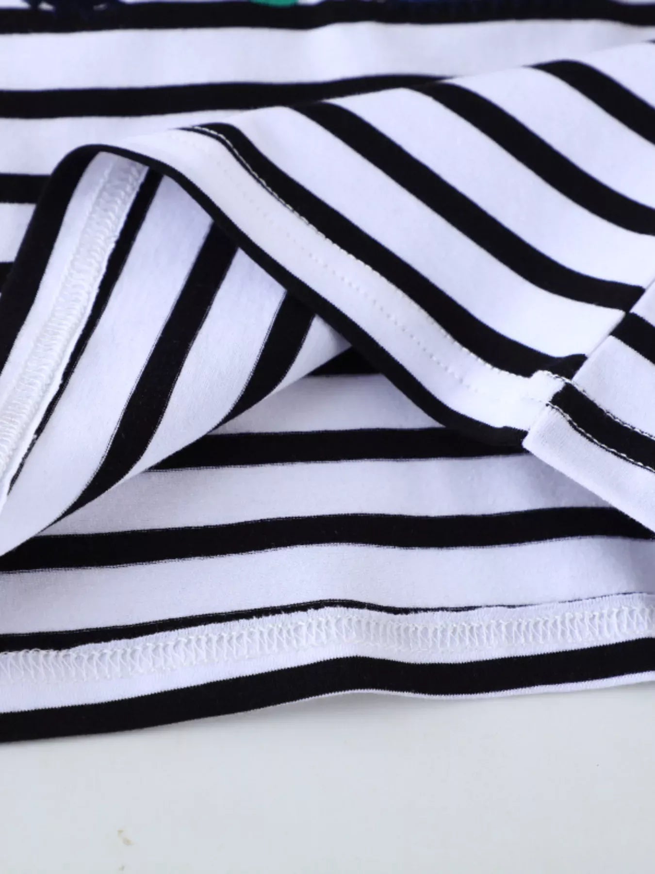 Trendsi Children's Striped Long Sleeve T-Shirt with Construction Vehicle Appliques