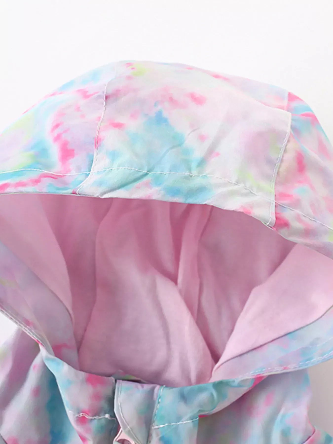 Trendsi Children's Tie-Dye Heart Print Lightweight Hooded Jacket