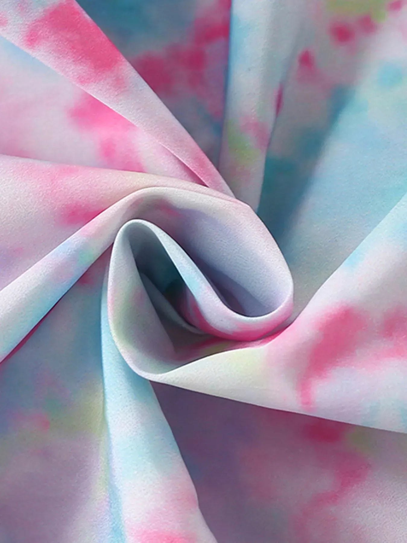 Trendsi Children's Tie-Dye Heart Print Lightweight Hooded Jacket