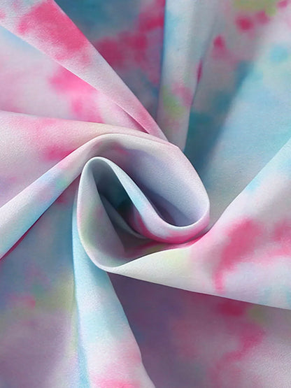 Trendsi Children's Tie-Dye Heart Print Lightweight Hooded Jacket