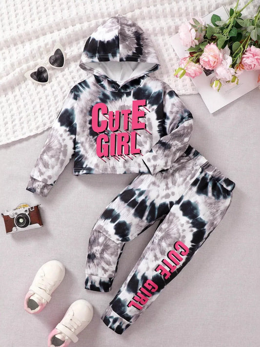 Trendsi Children's Tie-Dye Hoodie & Pants Set