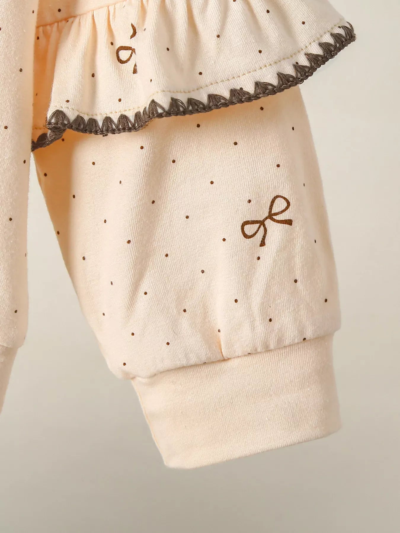 Trendsi Kids Clothing Children's Bowknot Ruffle Sleeve Set