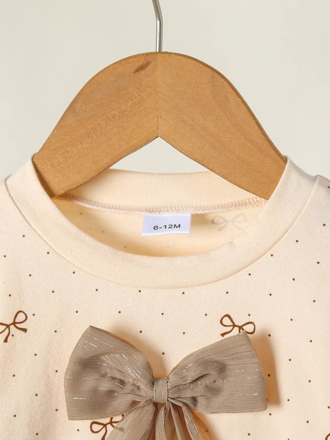 Trendsi Kids Clothing Children's Bowknot Ruffle Sleeve Set