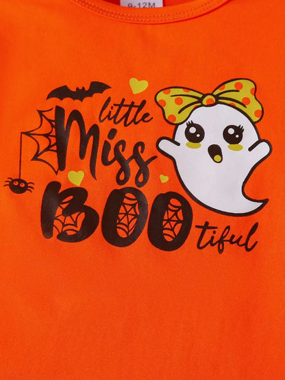 Trendsi Kids Clothing Children's Halloween Graphic Top and Pants 3-Piece Set with Headband