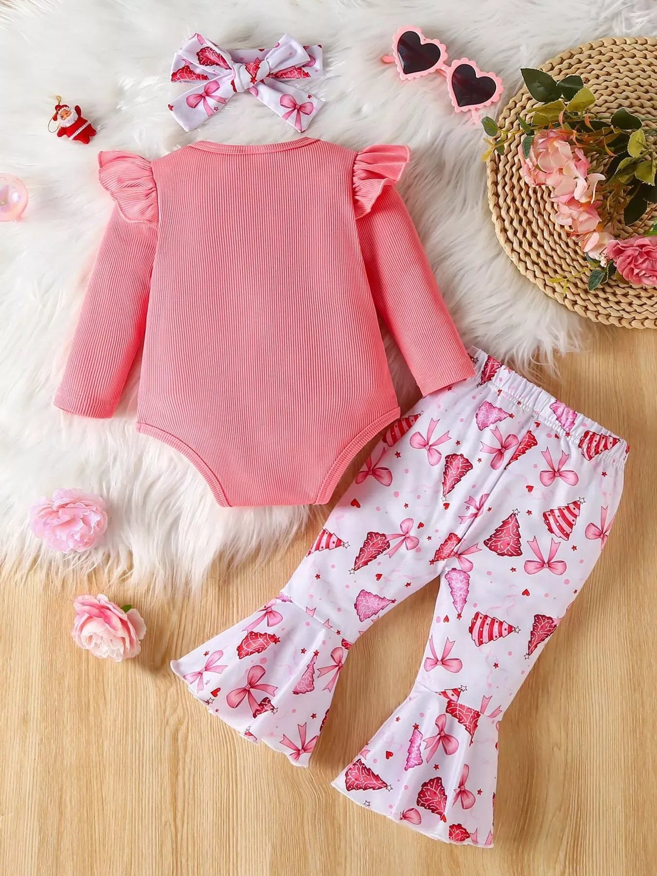 Trendsi Kids Clothing Children's Halloween Graphic Top and Pants 3-Piece Set with Headband