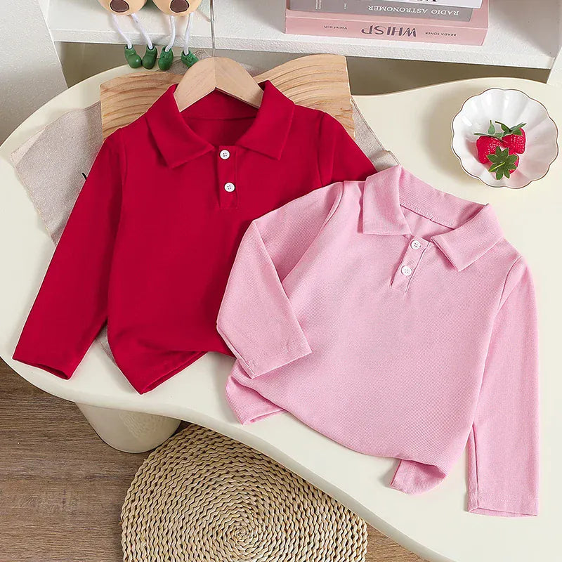 Trendy Kids Apparel Kids Clothing 3 Pcs Long Sleeved Polo Shirt Boys