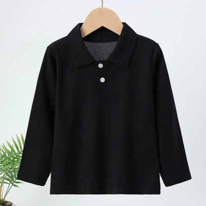 Trendy Kids Apparel Kids Clothing 3 Pcs Long Sleeved Polo Shirt Boys
