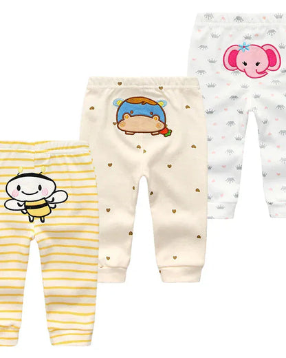 Trendy Kids Apparel Kids Clothing 3Pcs/lot Cartoon Print Baby Cotton Pants