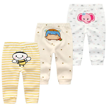 Trendy Kids Apparel Kids Clothing 3Pcs/lot Cartoon Print Baby Cotton Pants