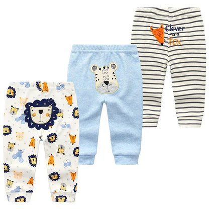 Trendy Kids Apparel Kids Clothing 3Pcs/lot Cartoon Print Baby Cotton Pants