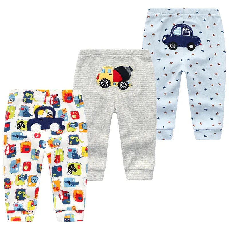 Trendy Kids Apparel Kids Clothing 3Pcs/lot Cartoon Print Baby Cotton Pants