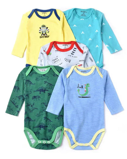 Trendy Kids Apparel Kids Clothing 5Pcs Cotton Baby Bodysuits